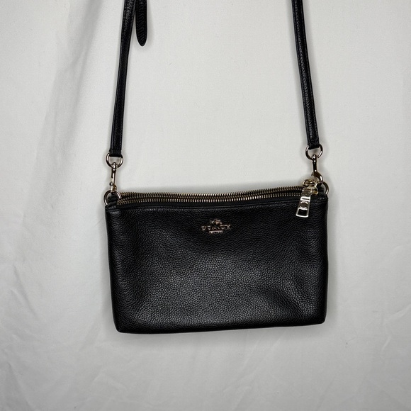 Coach Handbags - Coach Black Leather Crossbody Bag